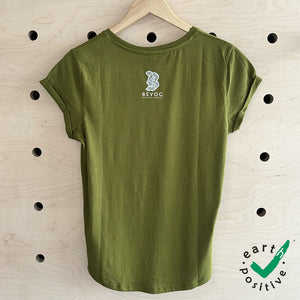 Bevog olive green Organic t-shirt ♀️